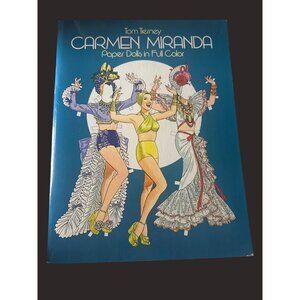 Tom Tierney Carmen Miranda Paper Dolls In Full Color 1982 Dover Books uncut